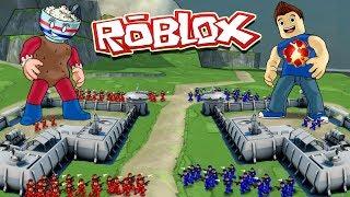 Roblox Movie | RED VS BLUE VS YELLOW VS GREEN BASE WARS! (Roblox Base Conquer)