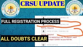 crsu online exam registration problem solve full process of online exam registration