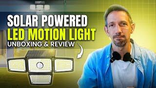 Solar Powered LED Motion activated Light unboxing and review