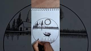 easy pencil sketch  for stunning scene. #reels #viralvideo