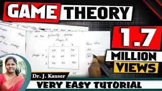 Game theory #1||Pure & Mixed Strategy||in Operations research||Solved problem||By:- Kauserwise