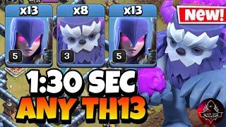 Epic Strategy! TH13 Yeti Witch Attack With 10 Zap Spell | TH13 Attack Strategy (Clash of Clans)