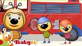 A Fire Engine Sound ​ | Ladybugs Making Music | Cartoons @BabyTV