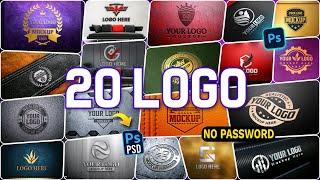 20 Realistic 3D Logo PSD Mockups Templates Free Download