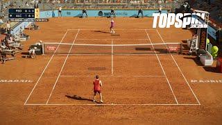 Top Spin 2K25 - TIEBREAK IN THE 3RD SET GAMEPLAY Roger Federer Vs Carlos Alcaraz (PS5)