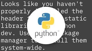 fatal error: Python.h: No such file or directory