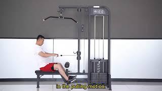 Lat Pull Down Machine Multifunction Low Row  Cable Fitness Body Workout Gym