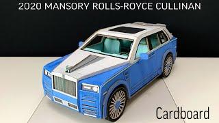 2020 Mansory Rolls Royce Cullinan from cardboard / How to make car