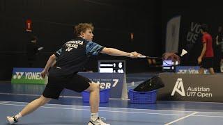 Badminton Austrian U17 Open 2024 BS U17 Aapo Puhakka vs Adrien Strohhecker Badminton Match