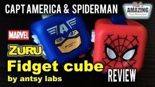 Marvel Superheroes Capt America and Spiderman Fidget Cubes from Zuru toy Review