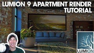 LUMION 9 - Interior Apartment Rendering Tutorial - START TO FINISH FROM SKETCHUP