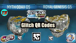 NEW GLITCH QR CODES MYTH ODAX | ROYAL GENESIS G5 BEYBLADE BURST APP!!