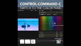 Final Cut Pro Shortcut | Control-Command-C | Switch to the Color Pane