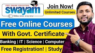 Swayam Free Online Courses With Certificate | Swayam Courses Online | Free Courses | NPTEL Courses