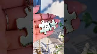 Couple Gifts Romantic Gift | Personalized Engraved Puzzle Necklace