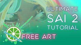 Ultimate Sai 2 Tutorial + Free Brushes [CC] | Tutorial