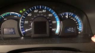 Toyota Camry Reset Oil Maintenance Light  (Push Button Hybrid)