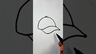 Easy cap  drawing #shorts