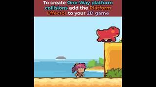 One Way collision Platforms in Unity 2D #unitytips