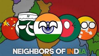 Neighbors of India - Countryballs