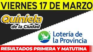 Quinielas Primera y matutina de La Ciudad y Buenos Aires Viernes 17 de Marzo