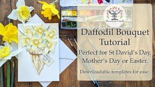 Watercolour Daffodil Bouquet Tutorial