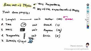 7 Base unit of physics #SiripongpracticeEnglishskills