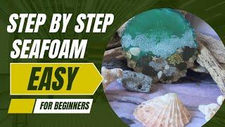 Step by step, OCEAN SEAFOAM resin coaster