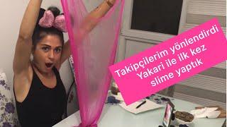 TAKİPÇİLERİM YÖNLENDİRİYOR  ( YAKARİ VS EZGİZEM ) SLİME YAPTIK