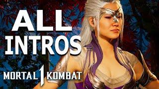 MORTAL KOMBAT 1 Sindel All Intros Dialogue Character Banter MK1