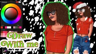 Draw with me | Full coloring process | iPad drawing