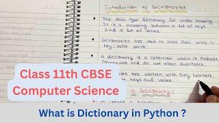 CBSE Class 11th | Python Dictionaries (with Program Examples) | Python Programming