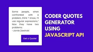 Random Programmer Quote Generator using JavaScript