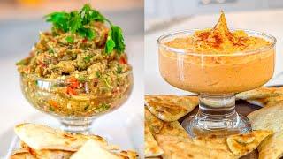 Two Delicious Dip Recipes | Eggplant Dip and Spicy Feta Dip