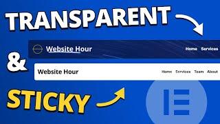 Sticky Transparent Header with Elementor FREE (Step-by-Step Tutorial)