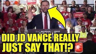 Vance IMPLODES After Getting CONFRONTED Over Trump At RALLY