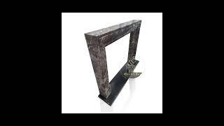 Simple line carving marble fireplace surround customized for hotel and residential projects directly