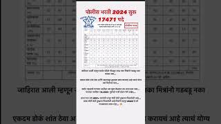 Police Bharti 2024 Official Notification Released | पोलिस भरती ची सर्वात ची अधिकृत जाहिरात