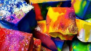 TieDye Gym Chalk Crush ~ ASMR ~ BSN ~ Holi Bomb Crushes ~ Oddly Satisfying