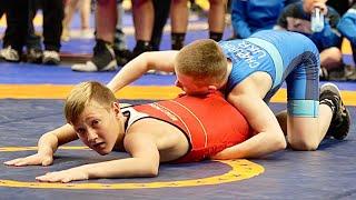 U13 Regardt Botha (RSA) vs Nazar Chapurin (UKR) 35kg. Freestyle boys youth wrestling. B-cam-man