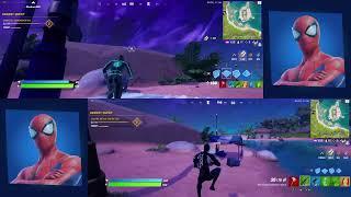 BLUE SPIDERMAN!! Fortnite chapter 3 season 1 duos split-screen