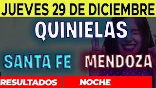 Resultados Quinielas Nocturna de Santa Fe y Mendoza, Jueves 29 de Diciembre