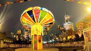 ⁴ᴷ⁵⁰ Walking Moscow: Moscow Center - Christmas Market in Red Square  - Christmas & New Year