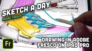 LIVE: Sketching in Adobe Fresco -  Industrial Design Sketching by Sketch A Day