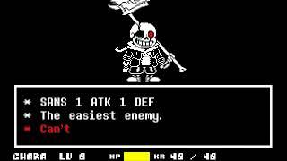 [unitale,CYF] Disbelief Sans battle! [undertale fangame]※Cancelled game