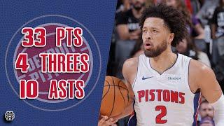 Cade Cunningham 33 pts 4 threes 10 asts vs Kings 24/25 season