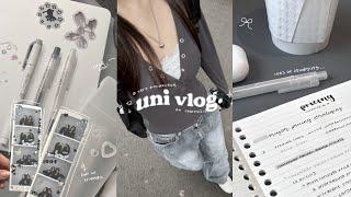 uni vlog 𝜗𝜚 ࣪˖ | productive days as a busy student, study with me, going out w/ friends, cute stores