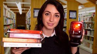 ASMR | Cozy Library Assistant | Labeling, Scanning, Book Sounds 