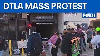 LA ICE raids: Protesters attempt to break into federal building  | FOX 11 LA