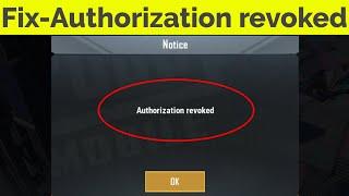 Fix Pubg Authorization Revoked Error||Solve Authorization Revoked Pubg Mobile Facebook & Google Play